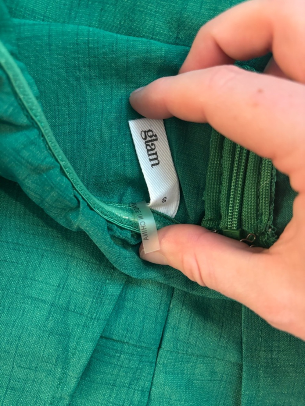 glam kelly Green Strapless Ruffle Romper - Picture 3 of 3